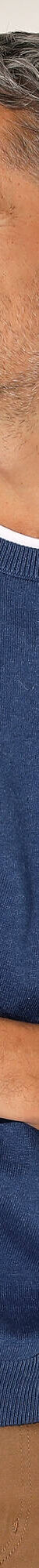 Pull pur coton col rond manches longues (bleu chiné) Pull pur coton col rond manches longues (bleu chiné)